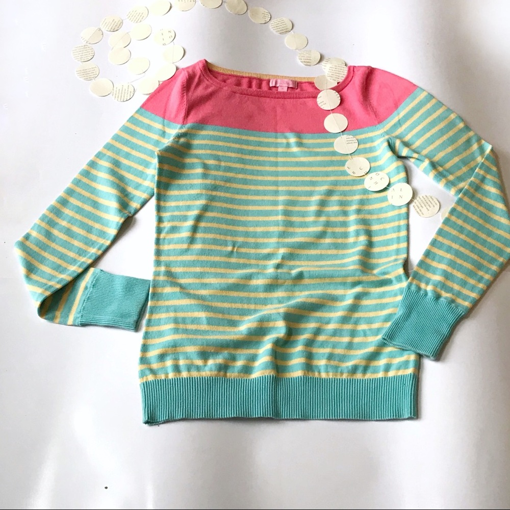 Lilly Pulitzer Sweater Blouse, Candy Color Striped